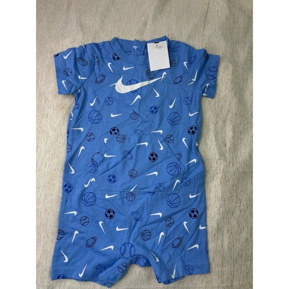 NWT blue Nike short sleeve onesie size 9 months - Picture 2 of 7